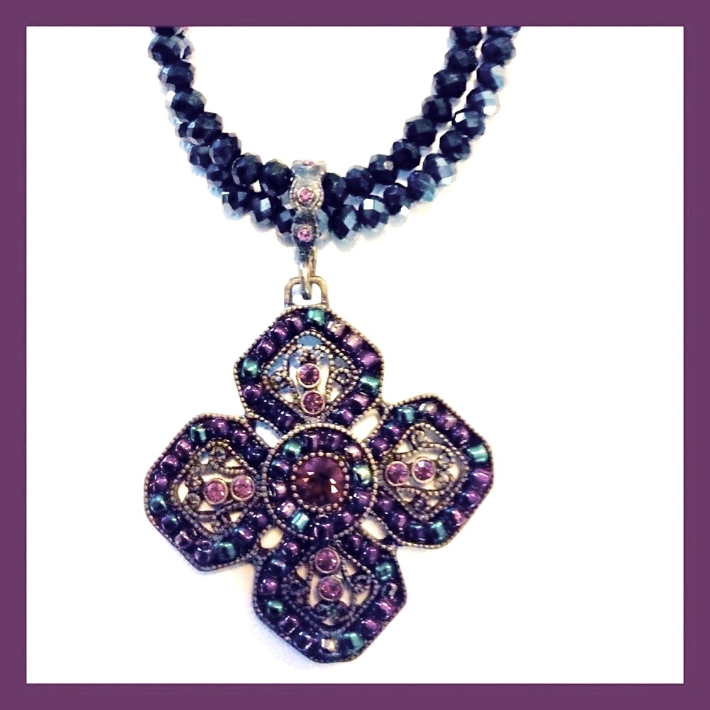 Bead and Jet Crystal Necklace